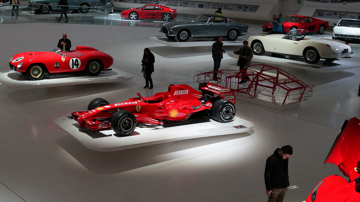 フェラーリのF1マシン（フェラーリ博物館にて）