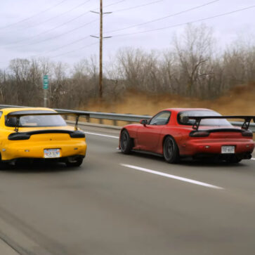 カスタムされたマツダRX-7で全米を走破