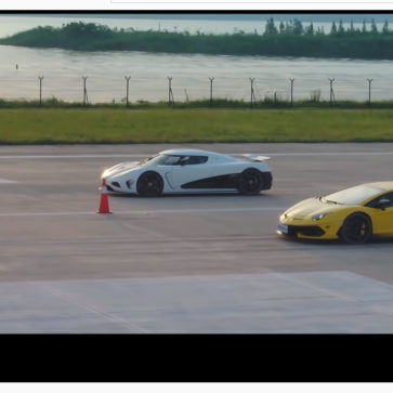 ランボルギーニ・アヴェンタドールSVJ、NIO EP9、ケーニグセグ・アゲーラRのドラッグレース動画