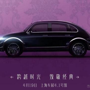 中国にて、VWビートルのコピー（ORA）