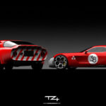 アルファロメオTZシリーズ最新モデル「TZ4」のレンダリング