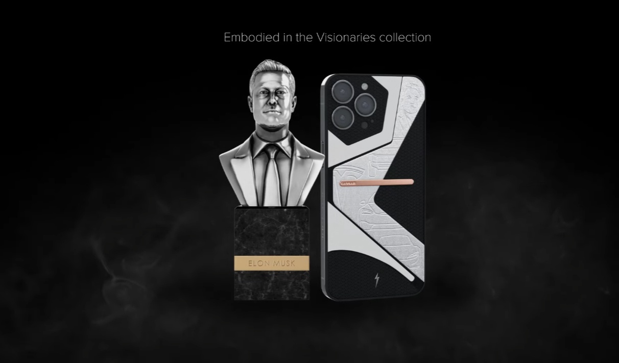 【動画】いやいや誰が買うのコレ！iPhoneカスタムビルダーが「テスラ仕様のiPhone13とイーロン・マスクの胸像」を100万円オーバーで発売