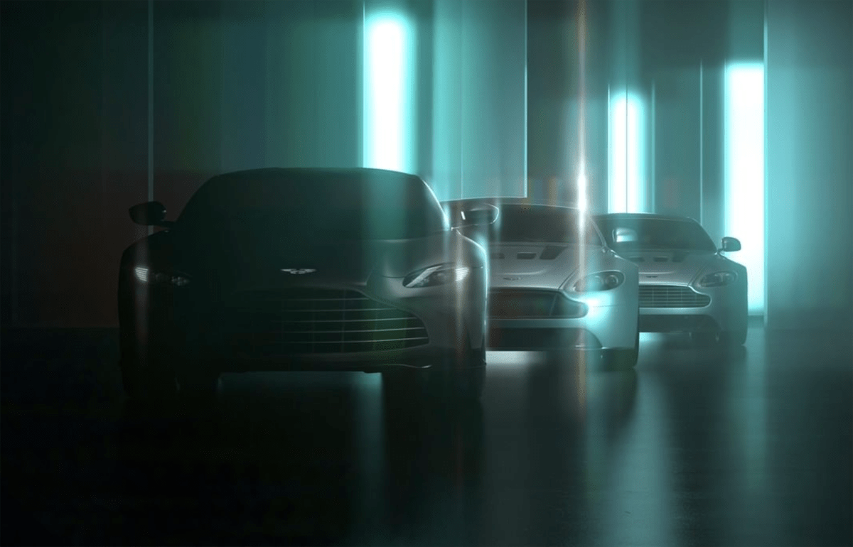 アストンマーティンが最新限定モデル「V12ヴァンテージ」のフロントビューを公開！思ったよりもシックでタイムレスな姿で登場しそう