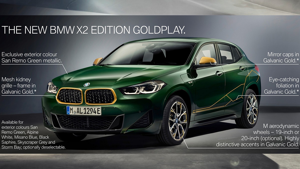 今度はキドニーグリルが「金」！BMWがX2の特別仕様車「エディション・ゴールドプレイ」を発表