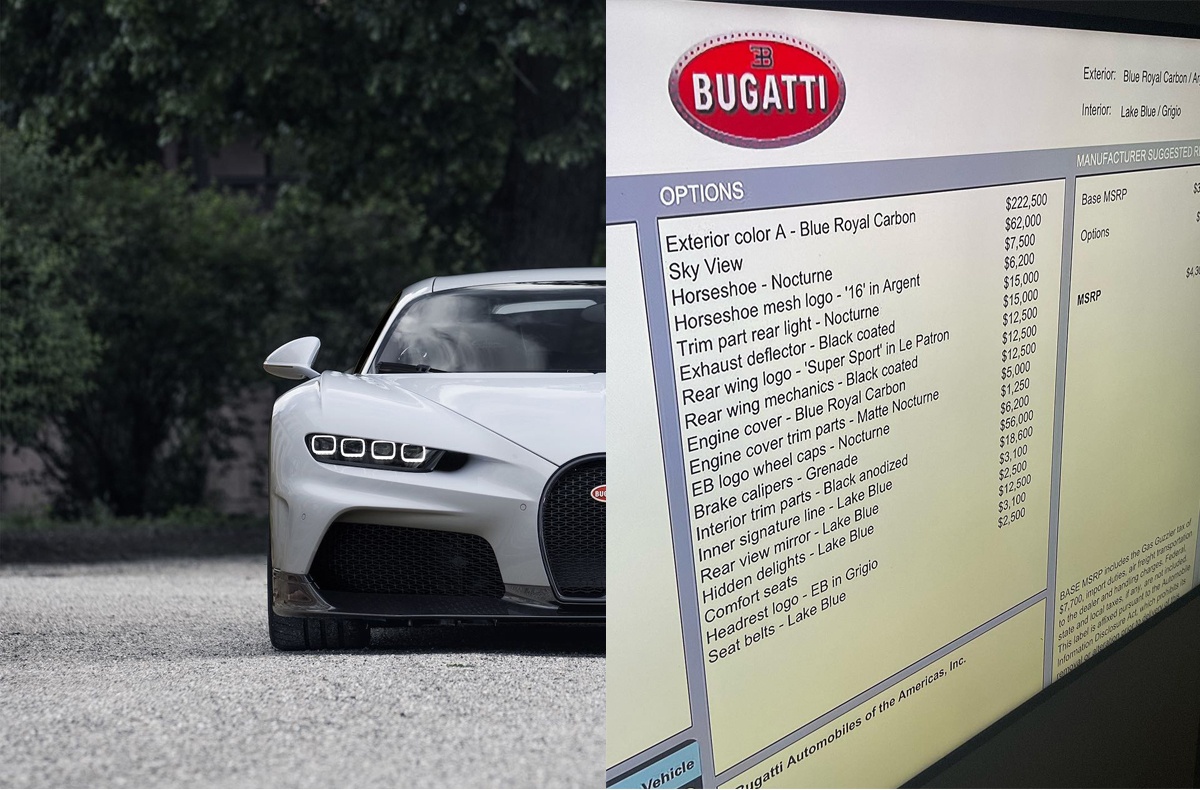 5500万円ぶんのオプションが装着されたブガッティ・シロンのオーナーが詳細を公開！ボディカラーだけで2500万円、フェラーリ・ローマやランボルギーニ・ウラカンが買えそうだ・・・。