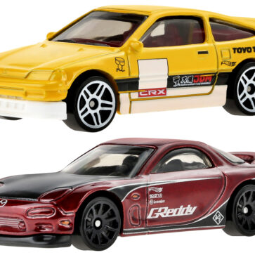 ホットウィールから懐かしの国産チューンドカー「ジャパニーズカーカルチャー」が発売！サイバーCR-X、RX-7、エボX、ハチロクトレノ、フェアレディZ、インプレッサWRXの6台セット