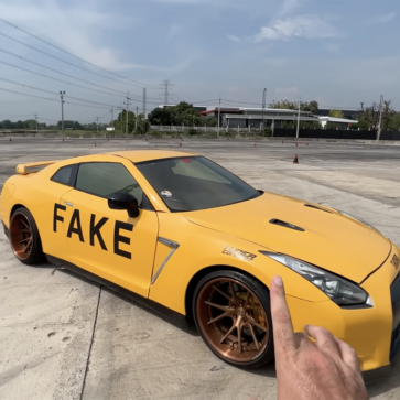 【動画】え？これがセフィーロ？ボディサイドにデカデカと「FAKE」と書いてあるのに誰もレプリカだと気づかないR35 GT-Rのレプリカが登場