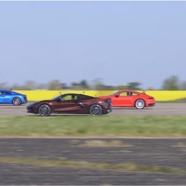 【動画】ポルシェ911、シボレー・コルベット（C8）、アウディR8 RWDという後輪駆動スポーツカーのドラッグレース！やはりパワーがモノを言う？