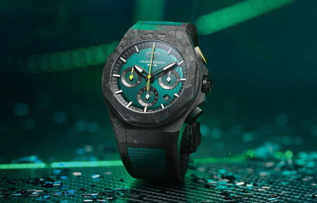 ジラール・ペルゴがアストンマーティンF1チームとのコラボ腕時計を発表！ケース素材はF1マシンと同じ、随所にアストンらしさが散りばめられる