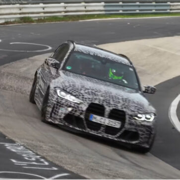 【動画】新型BMW M3ツーリングがニュルを7分35秒060で走ってワゴン最速」に！ランボルギーニ・ムルシエラゴ、ブガッティ・ヴェイロンよりも速いタイムを記録