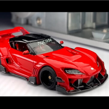 【動画】ホットウィール製GRスープラを超ワイドボディへと魔改造！パテとプラ板で自由自在にエアロパーツを作る様子を見てみよう