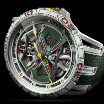 ロジェ・デュブイがランボルギーニとのコラボ腕時計「ウラカン・スパイダー・エクスカリバー・ホワイト」を発売！世界限定88本、素材はカーボンより13％軽量なMCF
