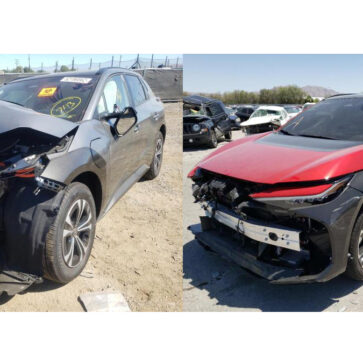 発売間もないトヨタbZ4Xの廃車が相次ぎ販売！やはりEVはちょっとした事故でも修理は難しい？なお米ではbZ4Xにも最高300万円くらいのプレミアが乗っているようだ