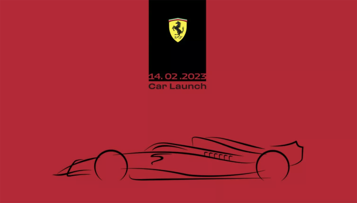 フェラーリが2月14日に2023年シーズンの新型F1マシンを発表すると予告！発表後はバーレーンでのテスト、そして開幕戦へ