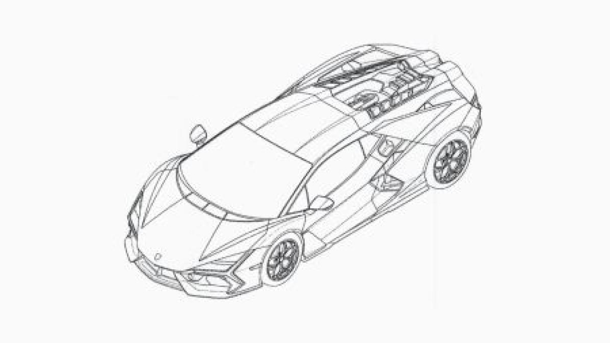 ランボルギーニ新型V12モデル（アヴェンタドール後継）のパテント画像が公開！リヤセクションにおける「パワーの視覚的演出」がスゴかった
