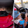 3歳の少年が父親のフェラーリを運転してガレージへと駐車する動画が公開に。前が見えないのでモニターにて周囲を確認、デジタル世代のスキル恐るべし