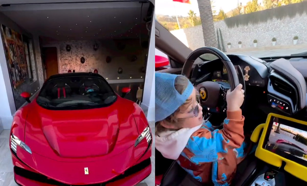 3歳の少年が父親のフェラーリを運転してガレージへと駐車する動画が公開に。前が見えないのでモニターにて周囲を確認、デジタル世代のスキル恐るべし