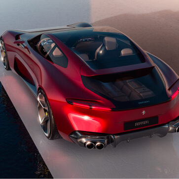フェラーリがシューティングブレークを復活させたら？GTC4ルッソ後継をイメージした「フェラーリSB12 GTC」をイタルデザインの外装担当者が（CGで）作成