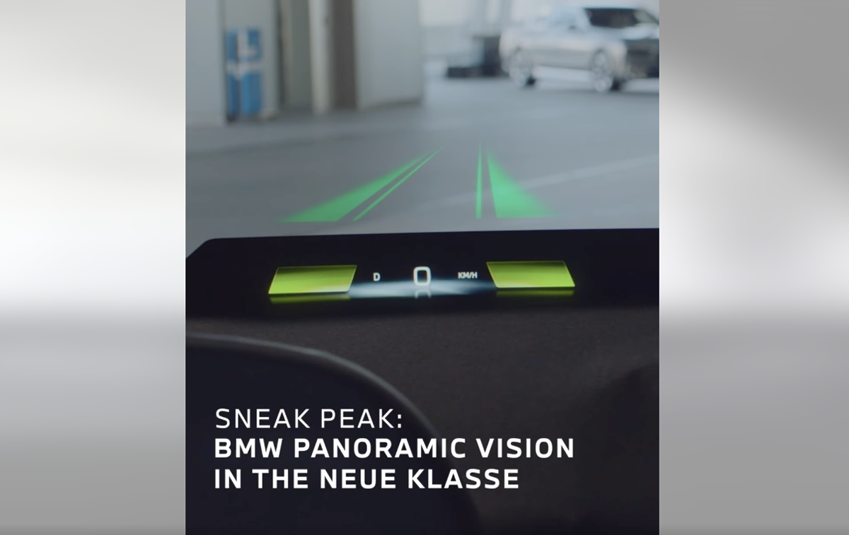 BMWがノイエクラッセに採用する「パノラミック・ビジョン・システム」の動作を動画にて紹介。ヘッドアップディスプレイとARを組み合わせてSF的な表示が可能に