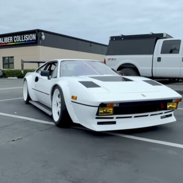 フェラーリ308にホンダの2.4リッターエンジンを1,000馬力にチューンして押し込んだ魔改造車が登場！ようやく完成しシェイクダウンを行う【動画】