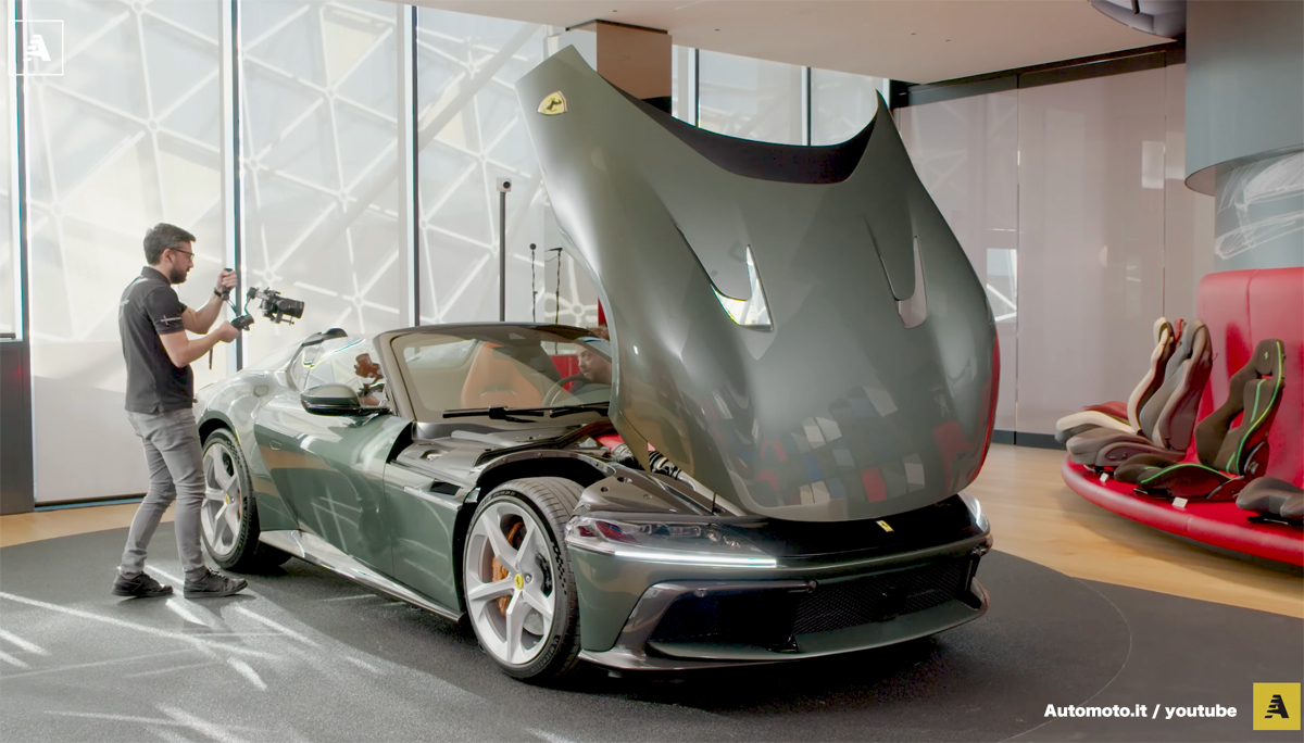 フェラーリ 12チリンドリのレビュー続々。全体そして細部のデザインには機能や歴史的背景、未来への方向性など様々な意味が込められている【動画】