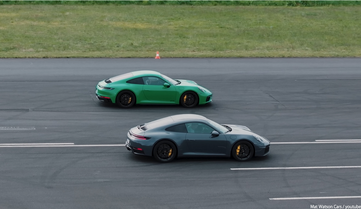 新旧ポルシェ911カレラGTS（992と992.2）が加速を競ったらこうなった。やはり超軽量T-ハイブリッドの威力は絶大、まだ911にこれほどの進化の余地があったとは【動画】