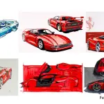 フェラーリが288GTO、F40、F50、エンツォフェラーリ、ラフェラーリ、F80「ビッグシックス」の初期デザインスケッチを公開。市販車ではどう変わったのか