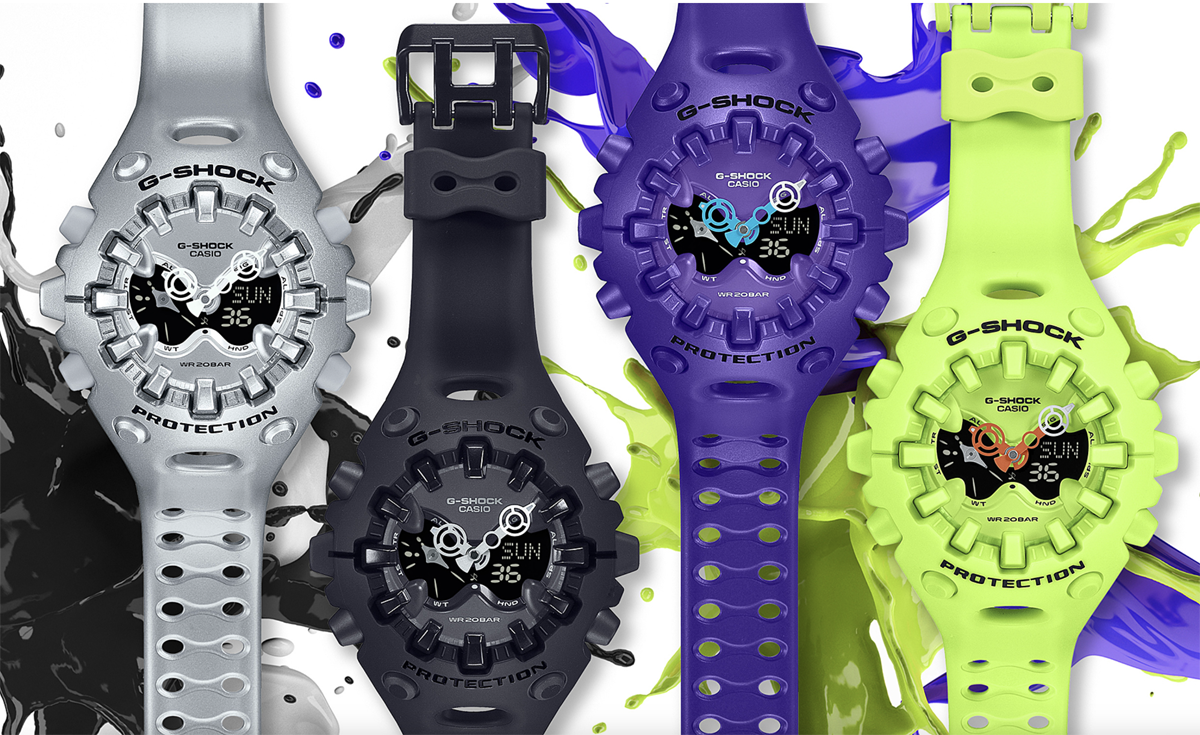 G-SHOCKより「らしくない」最新モデル、GA-V01が登場。丸っこい一体型ケースとバンド、そして「ゴツゴツした」立体アワーマーカーにて「Gショックの持つ永遠の進化精神を象徴」