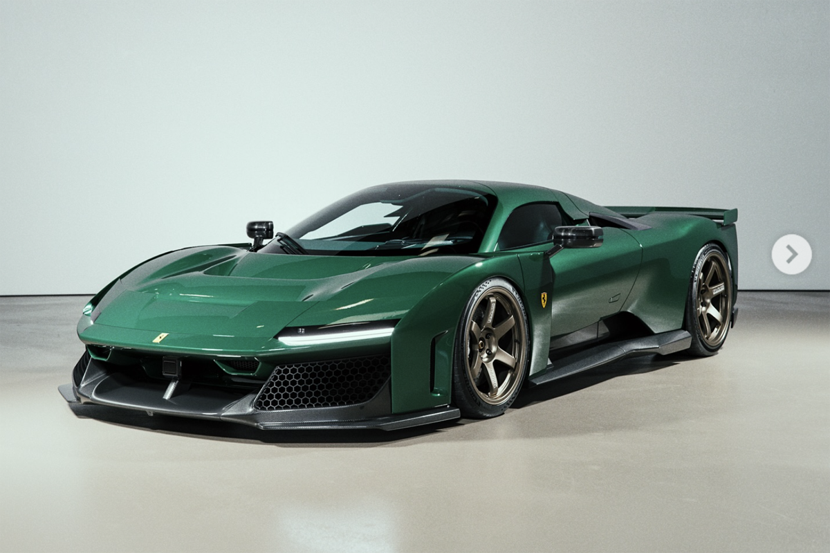 【驚愕】フェラーリF80のフロントから「あの」ブラックバンドが消えたら?さらにはTE37ホイールを装着した「もしも」レンダリング登場