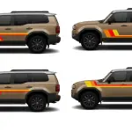 ランドクルーザー250の納車が迫る。TRDストライプのデザインを検討中、自家施工にてコストはシート代金の約3万円ナリ