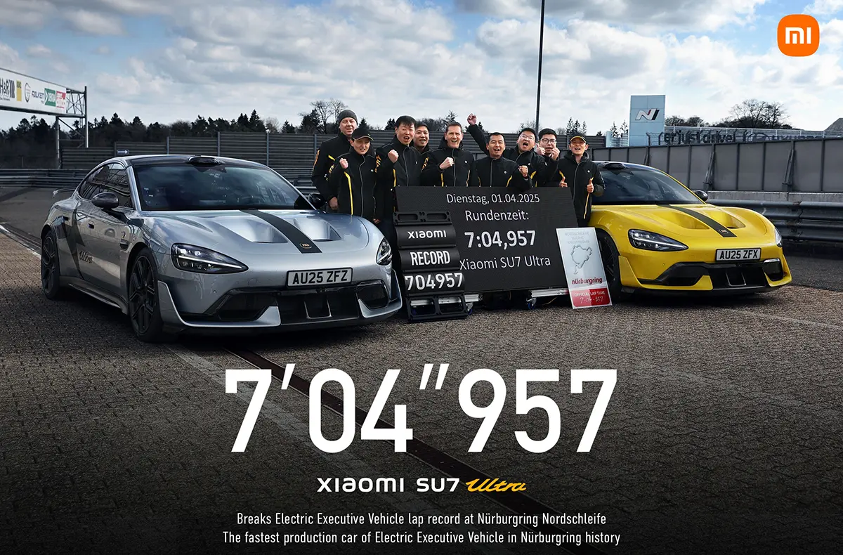 【最速記録樹立】シャオミ SU7 ウルトラがニュルブルクリンクで「市販」EV最速ラップを達成、リマック・ネヴェーラすら凌駕する7分4秒957