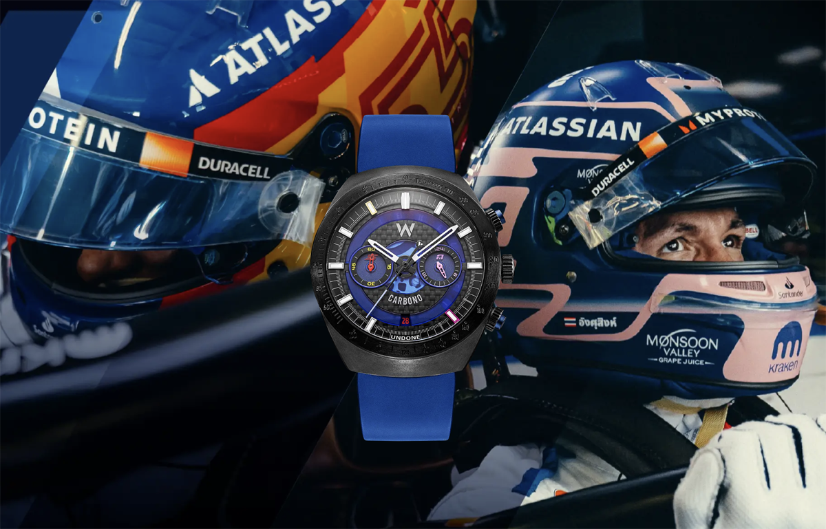 アンダーン（UNDONE）がウィリアムズとコラボ、サインツにアルボン、そしてF1マシン（FW47）をイメージした腕時計を発売