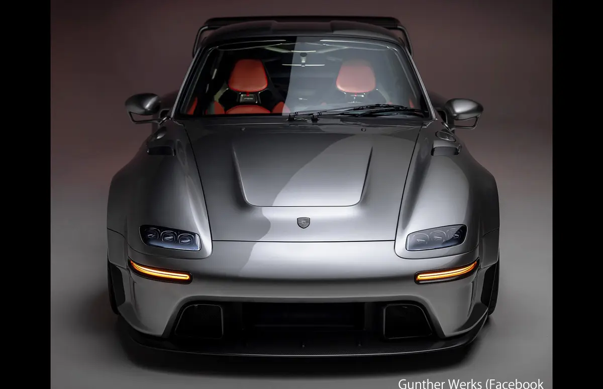 【ポルシェ911レストモッド】ガンサーワークスが993ベースの「フラットノーズ」詳細画像を公開、まさに「メカニカルアート」と呼ぶにふさわしい
