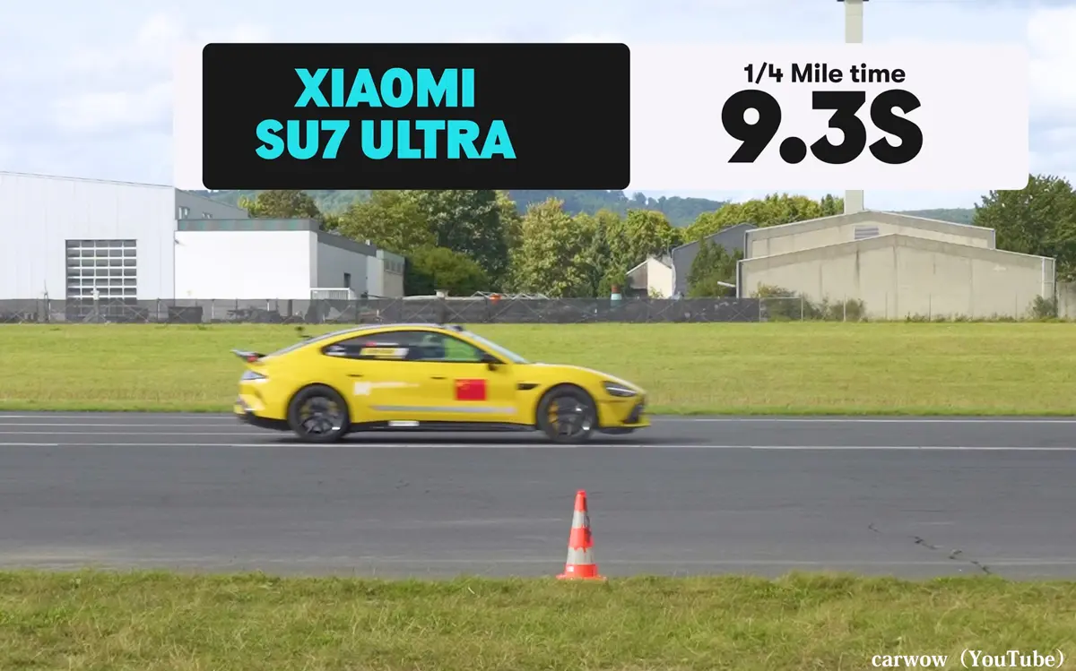 【ドラッグレース】1548馬力のシャオミSU7ウルトラ vs 1020馬力のテスラ・モデルSプレッド「ハイパーEV」対決。SU7のゼロヨンタイムは9秒前半に突入【動画】