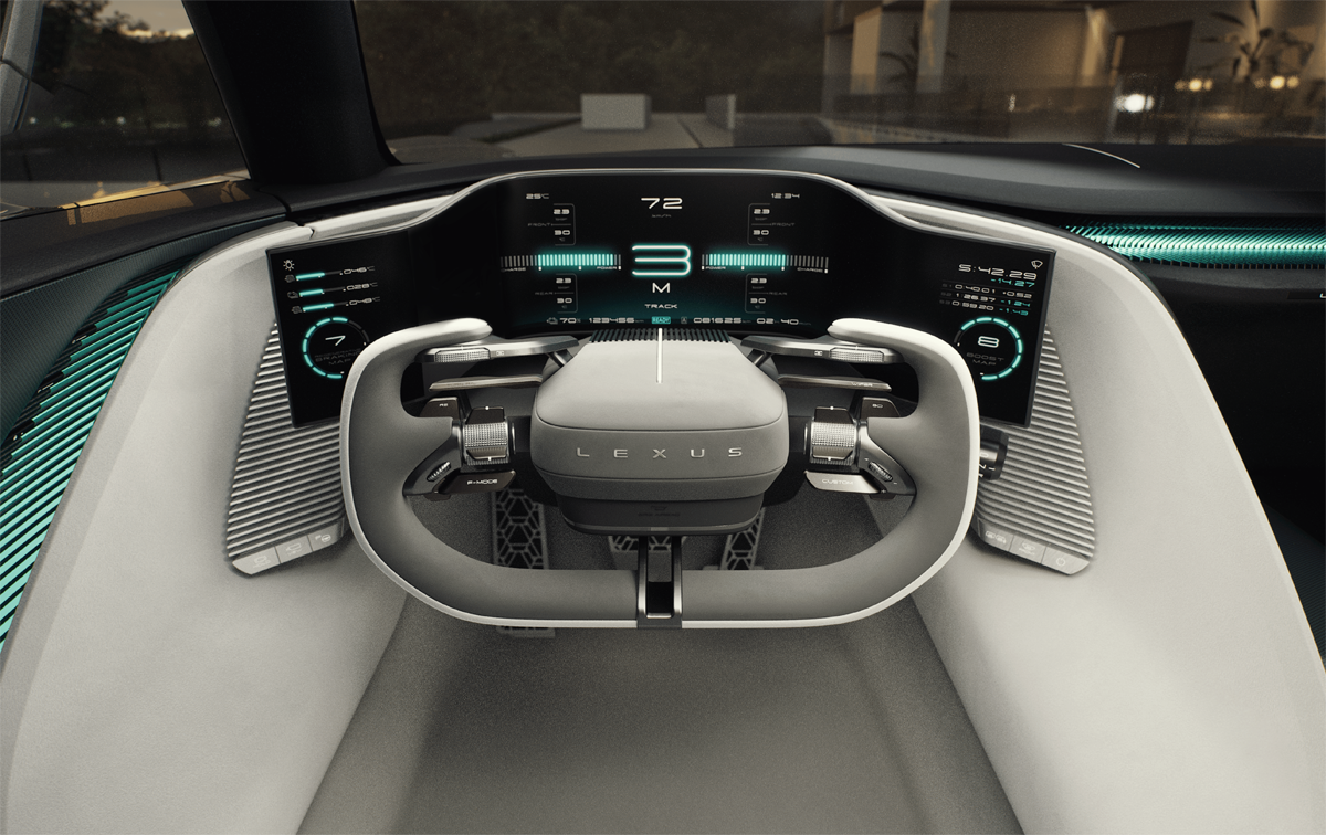 レクサスが「スポーツコンセプト」のインテリアを初公開。“大胆かつ未来的”、そしてハイブリッドを示唆する装備も