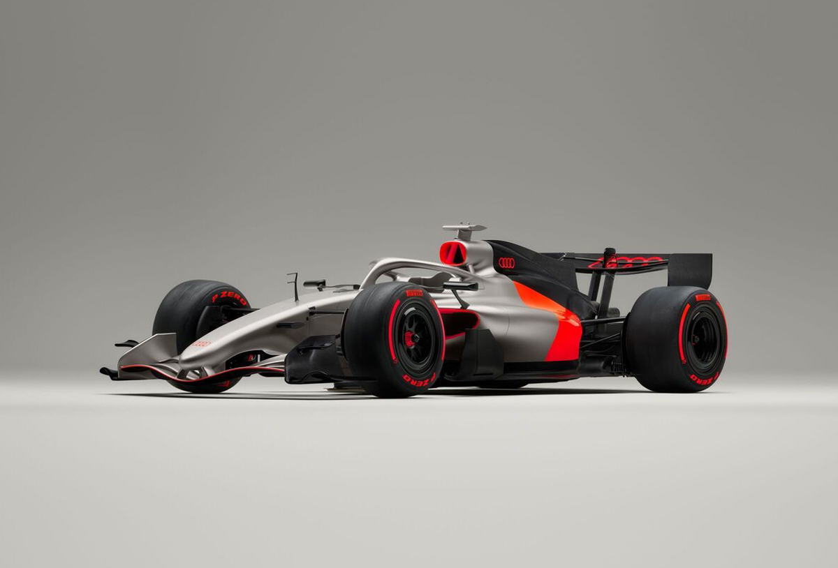 アウディがF1参戦を本格始動。次世代F1マシン「R26コンセプト」は4つのリングが切り拓く新時代の象徴に。目標は「2030年にチャンピオンシップ獲得」