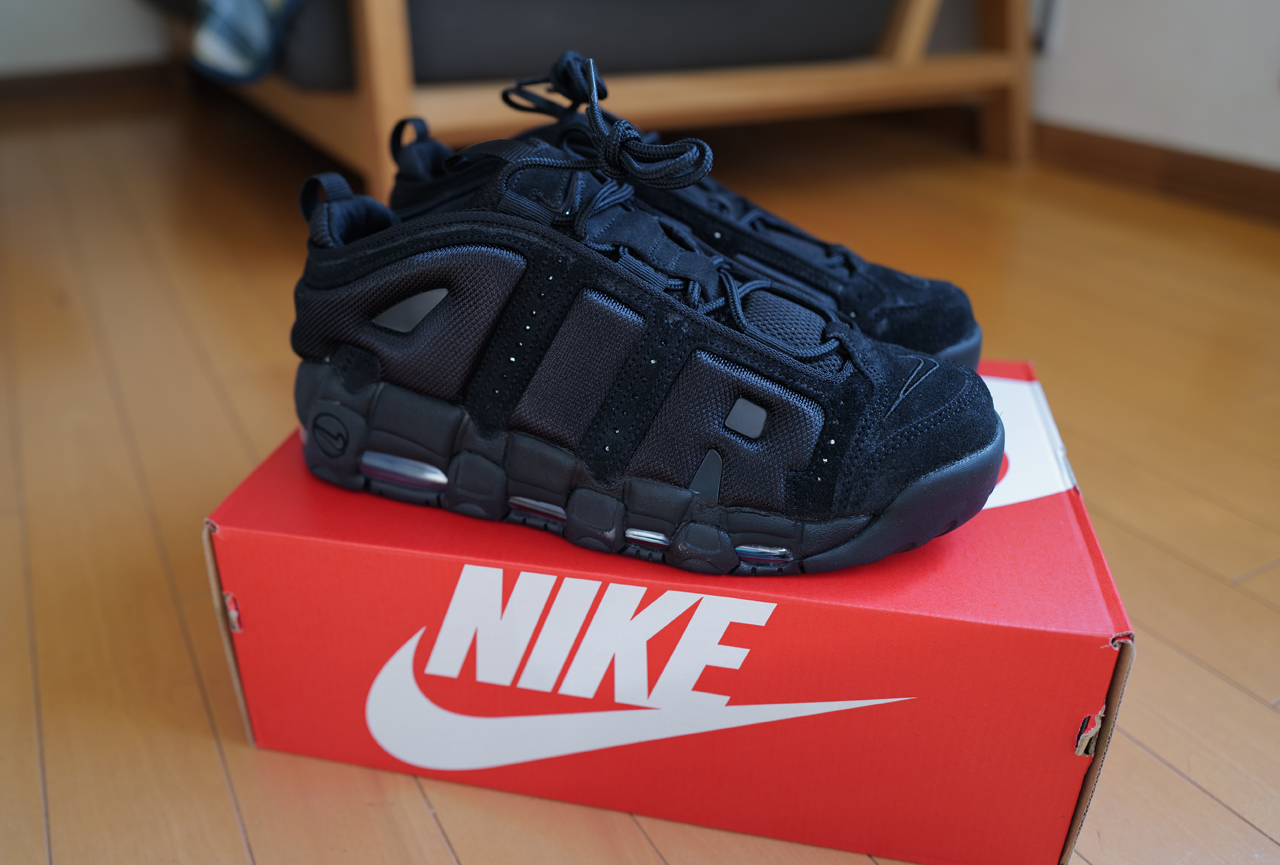 ナイキ「エア モア アップテンポ LOW」を買う。ボクが好きな「ウエッジシェイプ」「パッド」を持つハイテク系スニーカー【動画】