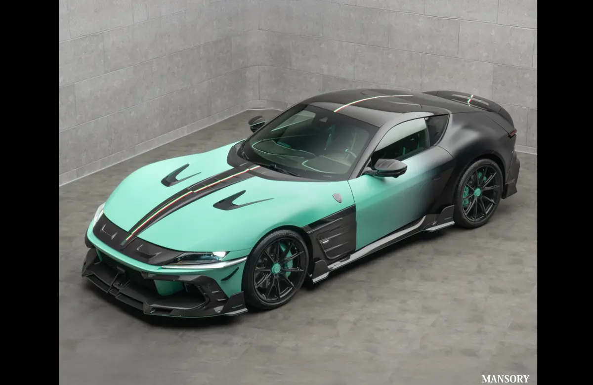 「中東らしい」マンソリー仕様のフェラーリ12チリンドリ。内装は「スターライナー」はじめ”あちこちが光る”仕様、「光る」ことへの需要は少なくないようだ