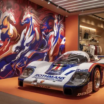 【ポルシェと午年】伝説の「956」と躍動する馬が彩る「Spirit of Legends」がシンガポールの空港に登場