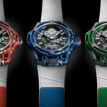 究極トゥールビヨン「ウブロ ビッグ・バン ノバク・ジョコビッチ GOAT エディション」発表。ブルー・オレンジ・グリーンの3色展開、お値段1551万円