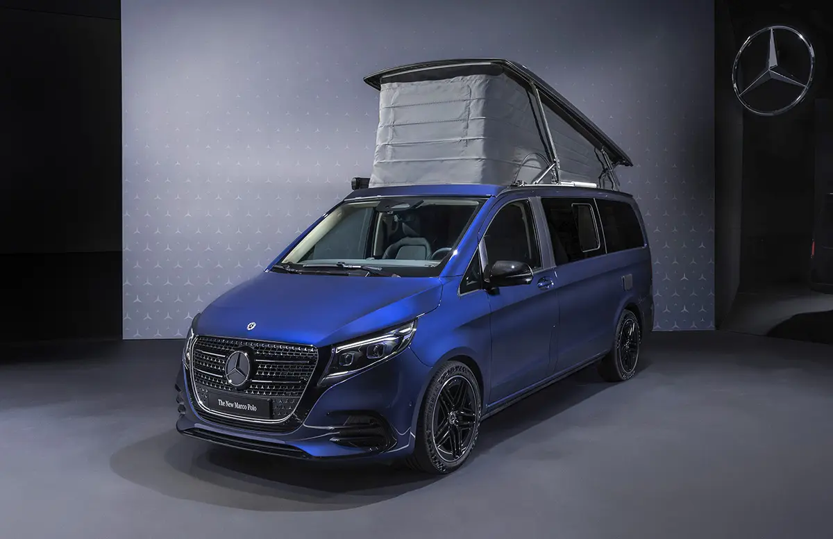 【究極のグランピング】「キャンプ仕様」メルセデス・ベンツ、マルコポーロに新型登場。“動く最高級ホテル”の実態とは