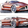 アルファロメオのデザイナーが公開した「実現しなかった、ポルシェ・ボクスターへの対抗馬」デザインスケッチ