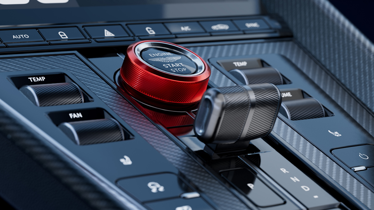 アストンマーティンDB12S センターコンソールのスイッチ