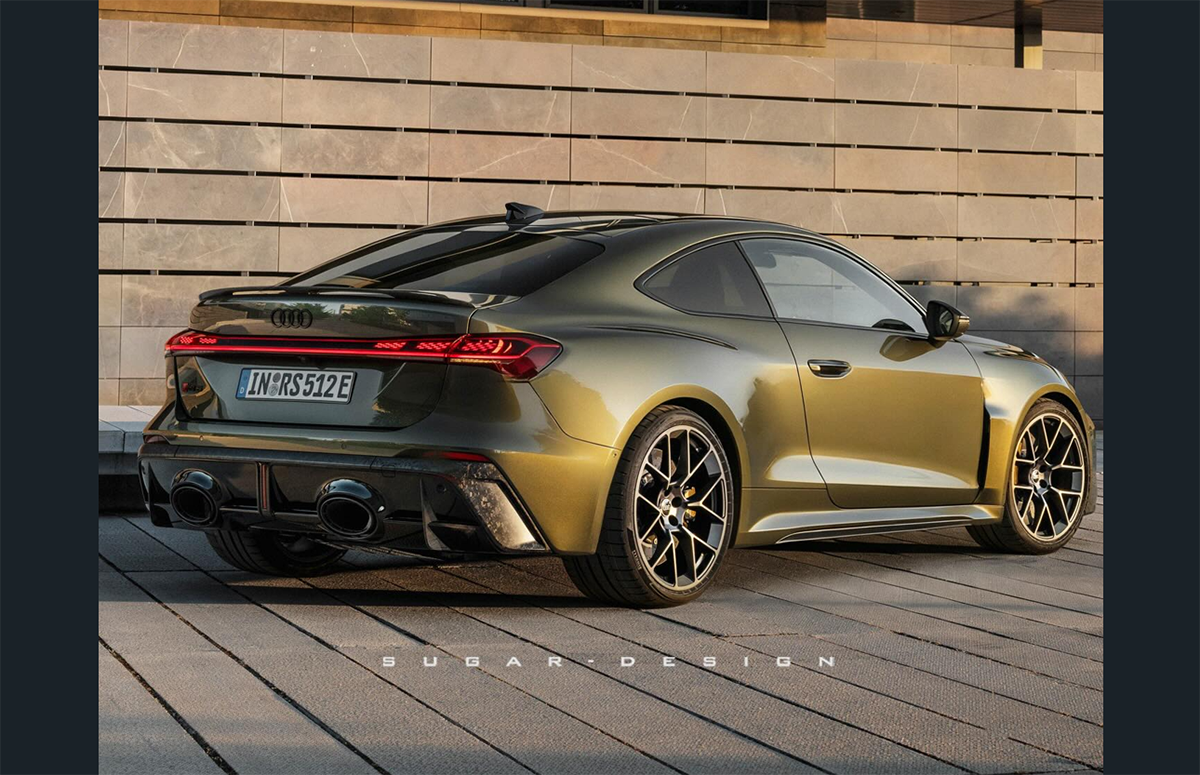 新型アウディRS5の「もしも」レンダリング、リアからの画像