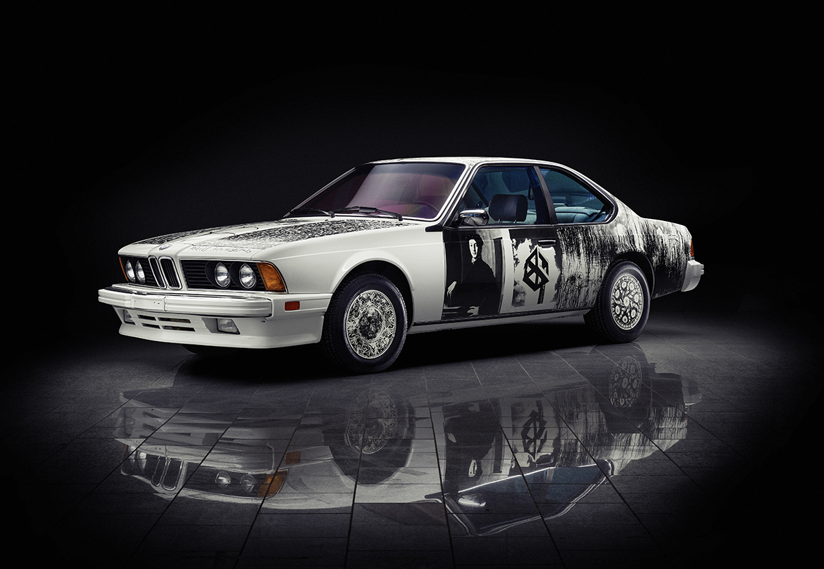 ロバート・ラウシェンバーグ版 BMW 635CSi アートカーのフロント