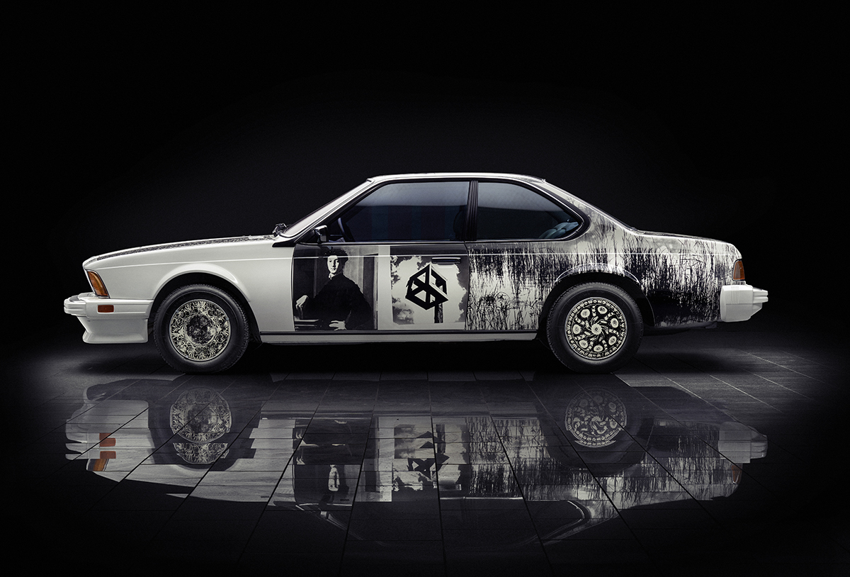 ロバート・ラウシェンバーグ版 BMW 635CSi アートカーのサイド(左)