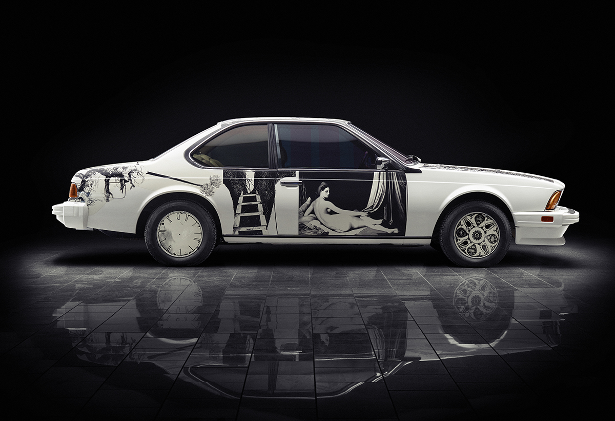 ロバート・ラウシェンバーグ版 BMW 635CSi アートカー(右)