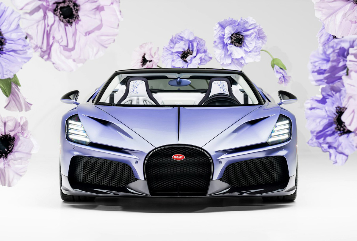 ブガッティ W16ミストラルのワンオフモデル「キャロライン」フロント正面