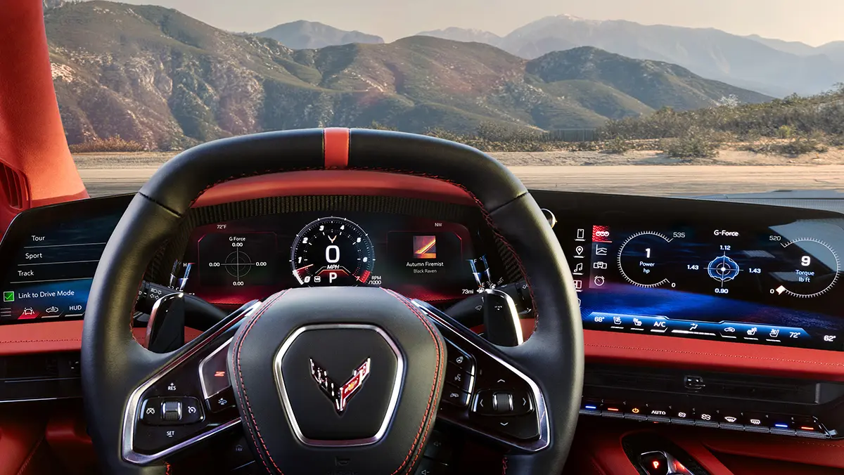 シボレー コルベット グランスポーツのインテリア(デジタルメーター)