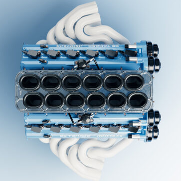 デ・トマソが放つ「究極のV12」の全貌。7リッター自然吸気、フェラーリF1用エンジンの設計者も開発に参加
